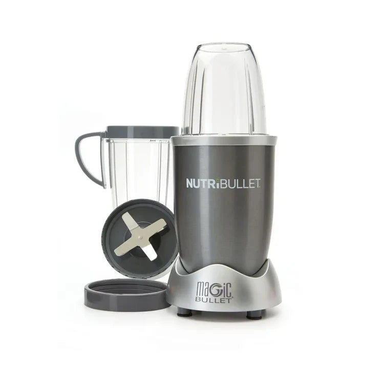 Blender Nutribullet, 600W, 1 viteza, cupa 0.5l, cupa inalta 0.7l, Argintiu