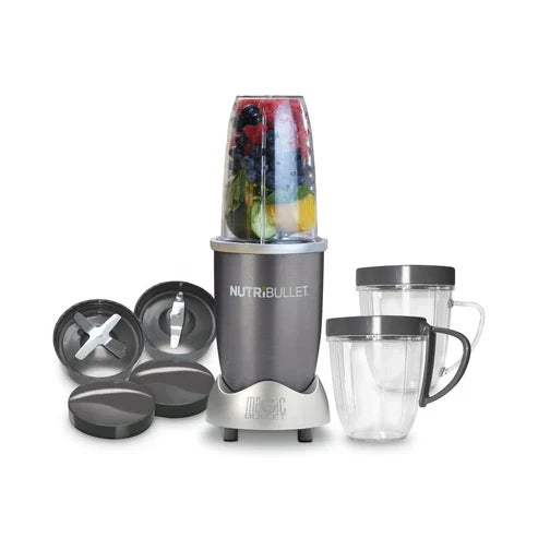 Blender Nutribullet, 600W, 1 viteza, cupa 0.5l, cupa inalta 0.7l, Argintiu