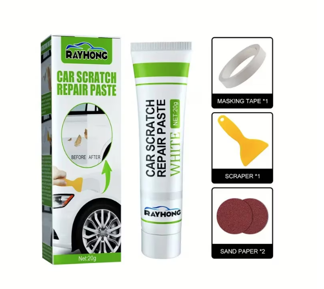 Kit De Reparare Zgarieturi Auto, Pasta Polish Din Fibra De Sticla Cu Uscare Rapida, 20 ML