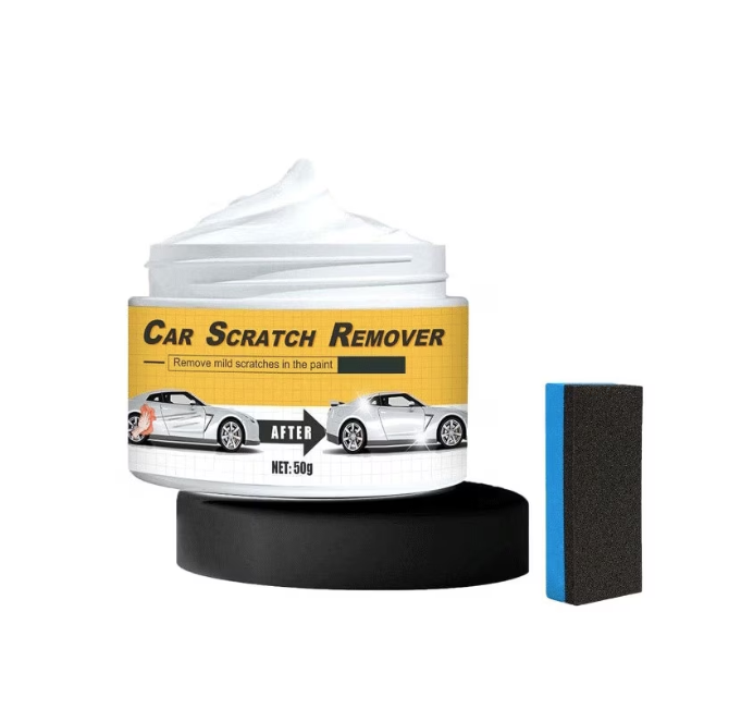 Kit De Reparare Zgarieturi Auto Tip Pasta Polish Cu Burete Inclus, Detaling, Potrivit Pentru Orice Tip De Masina, 50 ML