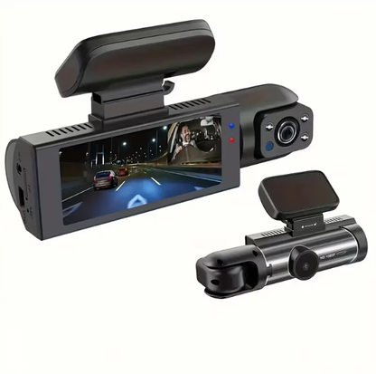 Camera de bord auto 2 in 1, filmare frontala si interioara, Full HD 1080P, detectarea miscarii, Wireless, night vision, G-sensor, Display 4 inch, unghi de inregistrare 170°