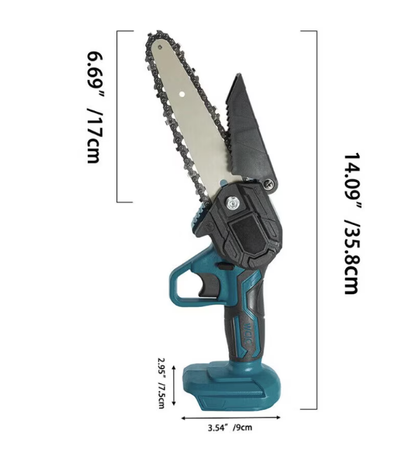 Drujba cu lama de 20 CM, 700W cu lant electric portabil/ fierastrau, 48V, 2 acumulatori