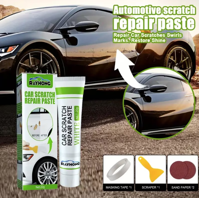 Kit De Reparare Zgarieturi Auto, Pasta Polish Din Fibra De Sticla Cu Uscare Rapida, 20 ML