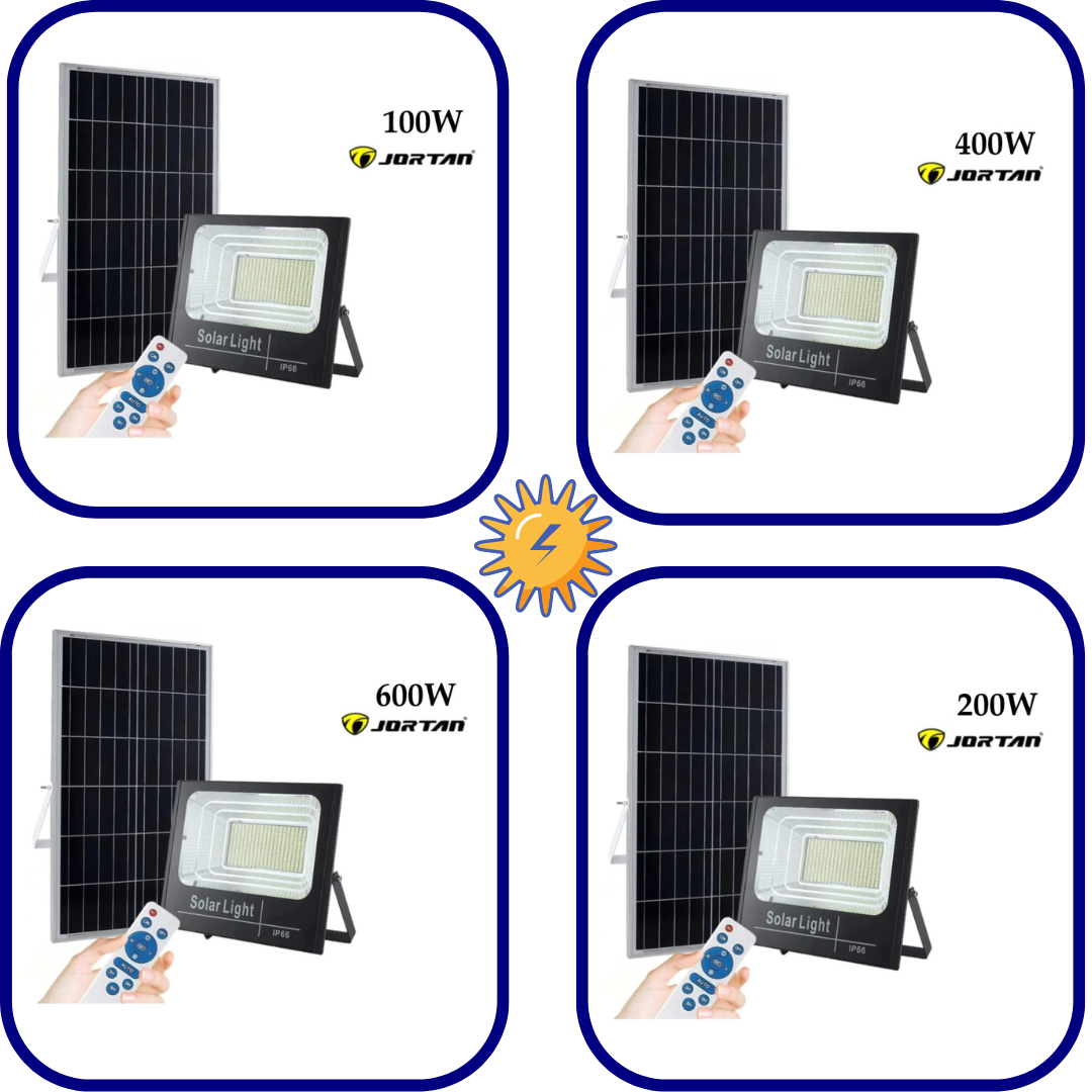 Proiector LED cu panou solar economic si telecomanda LP-0013