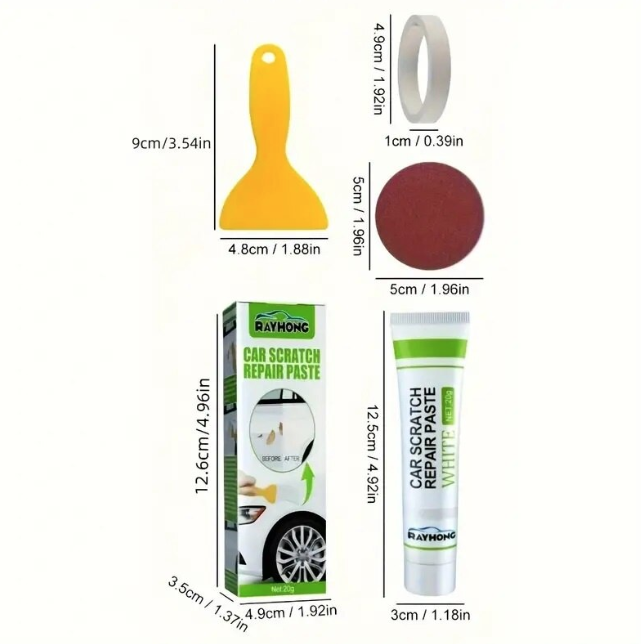 Kit De Reparare Zgarieturi Auto, Pasta Polish Din Fibra De Sticla Cu Uscare Rapida, 20 ML