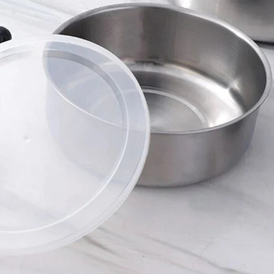 SET 5x Caserole depozitare alimente din inox