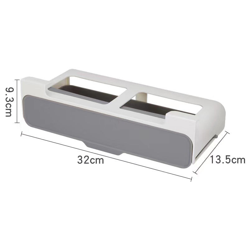 Organizator pentru 7 recipiente | montare sub raft, 32 x 13.5 x 9.5cm