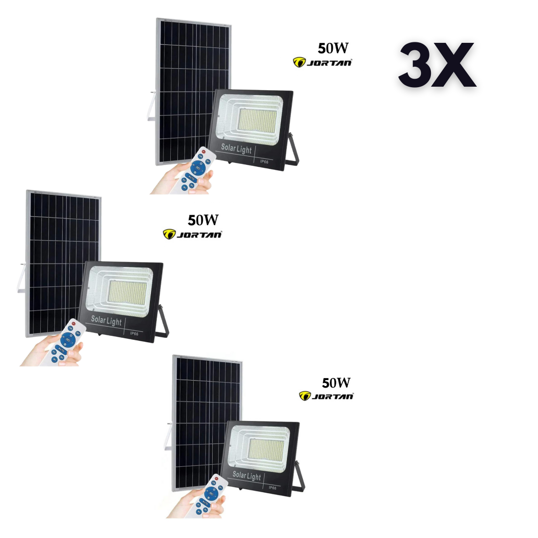 Proiector LED cu panou solar economic si telecomanda LP-0013