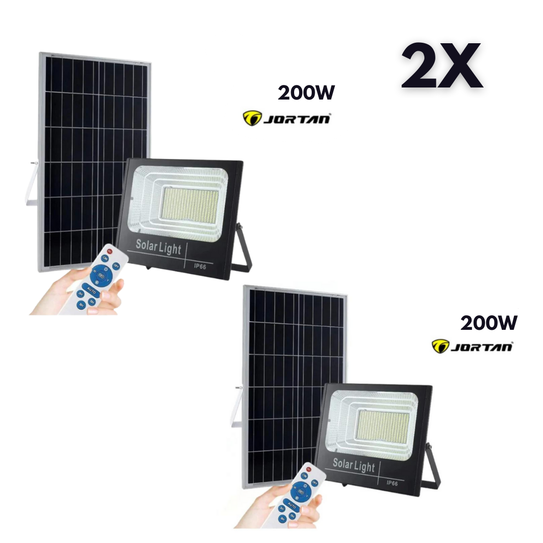 Proiector LED cu panou solar economic si telecomanda LP-0013