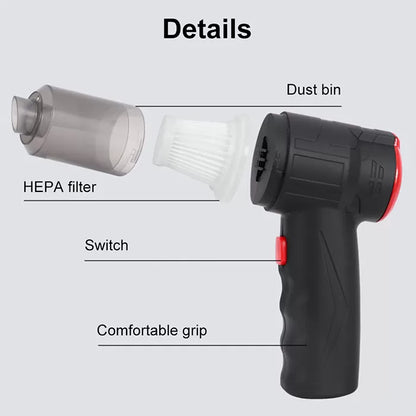 Mini aspirator auto portabil 3-in-1