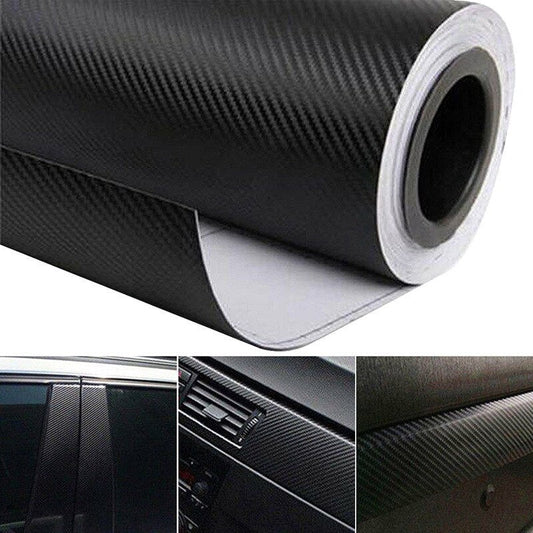 Banda Adeziva Carbon pentru Protectie si Tuning Auto, 5mx10cm