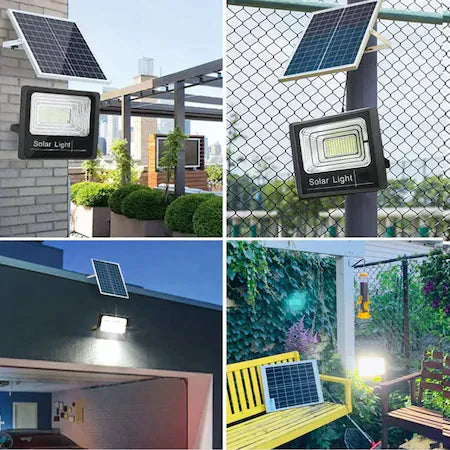 Proiector LED cu panou solar economic si telecomanda LP-0013