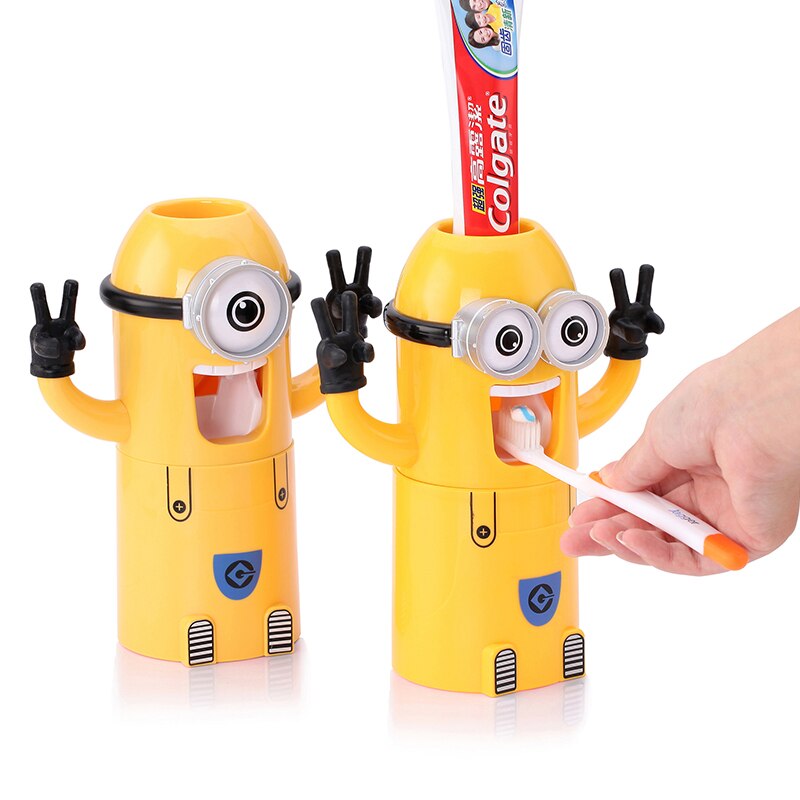 Dozator pentru Pasta de dinti, 3 in 1, in forma de Minion
