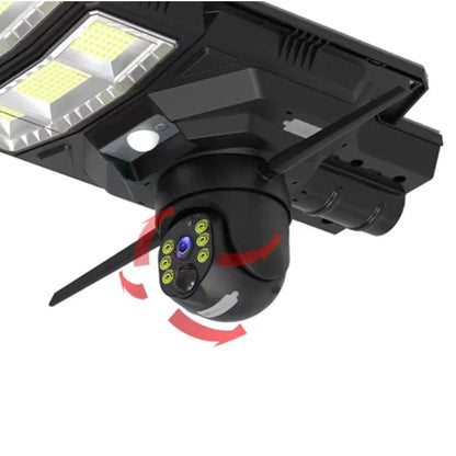 Lampa solara stradala LED, camera de supraveghere, Rotativa, 4G cu SIM, 300W