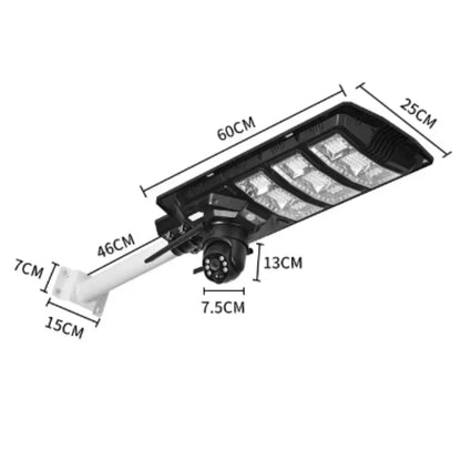 Lampa solara stradala LED, camera de supraveghere, Rotativa, 4G cu SIM, 300W