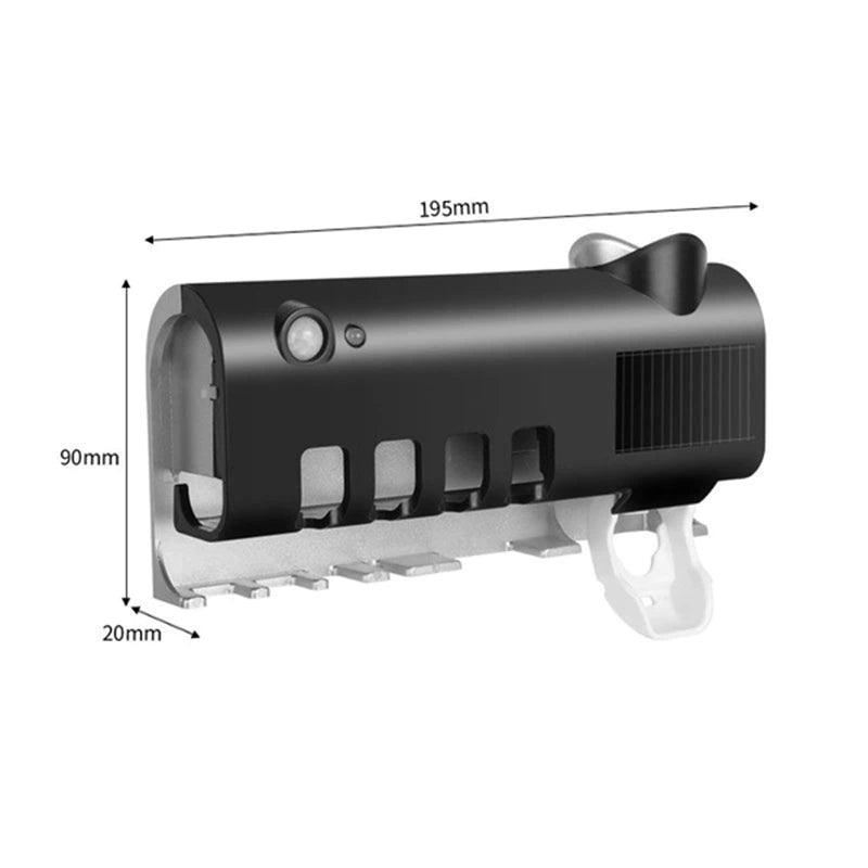 Dozator pentru pasta de dinti cu alimentare solara si sterilizator UV pentru periute - Oricare.ro