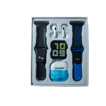 Set Complet Casti Wireless si Ceas Smart Watch, Bratara Fitnes, variante culori